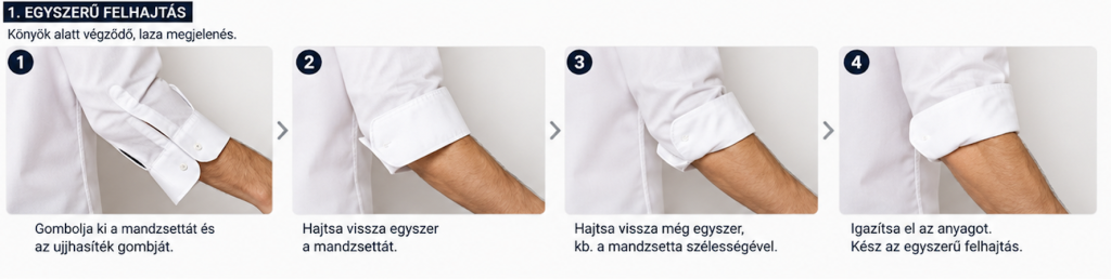 Ing ujjának egyszerű felhajtása